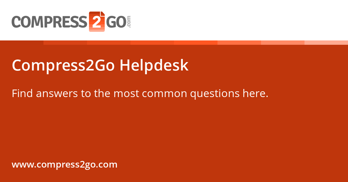 Compress2Go Helpdesk