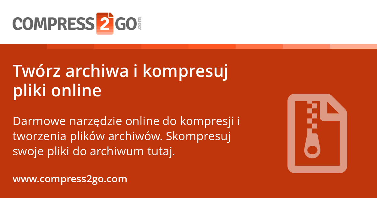 Twórz archiwa i kompresuj pliki online