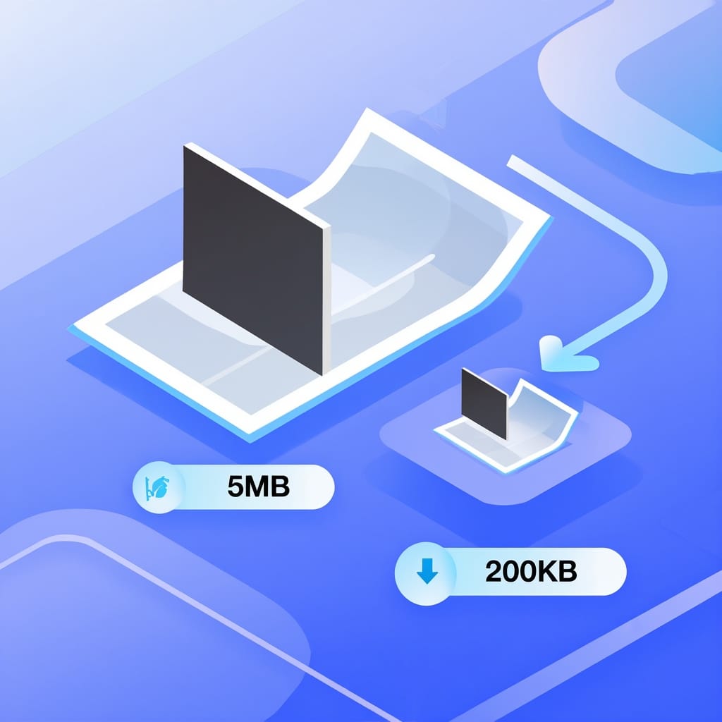 Un fichier image passant de 5 Mo à 200 Ko